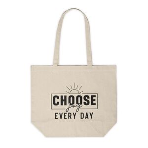 Choose Joy Everyday Custom Canvas Tote Bag